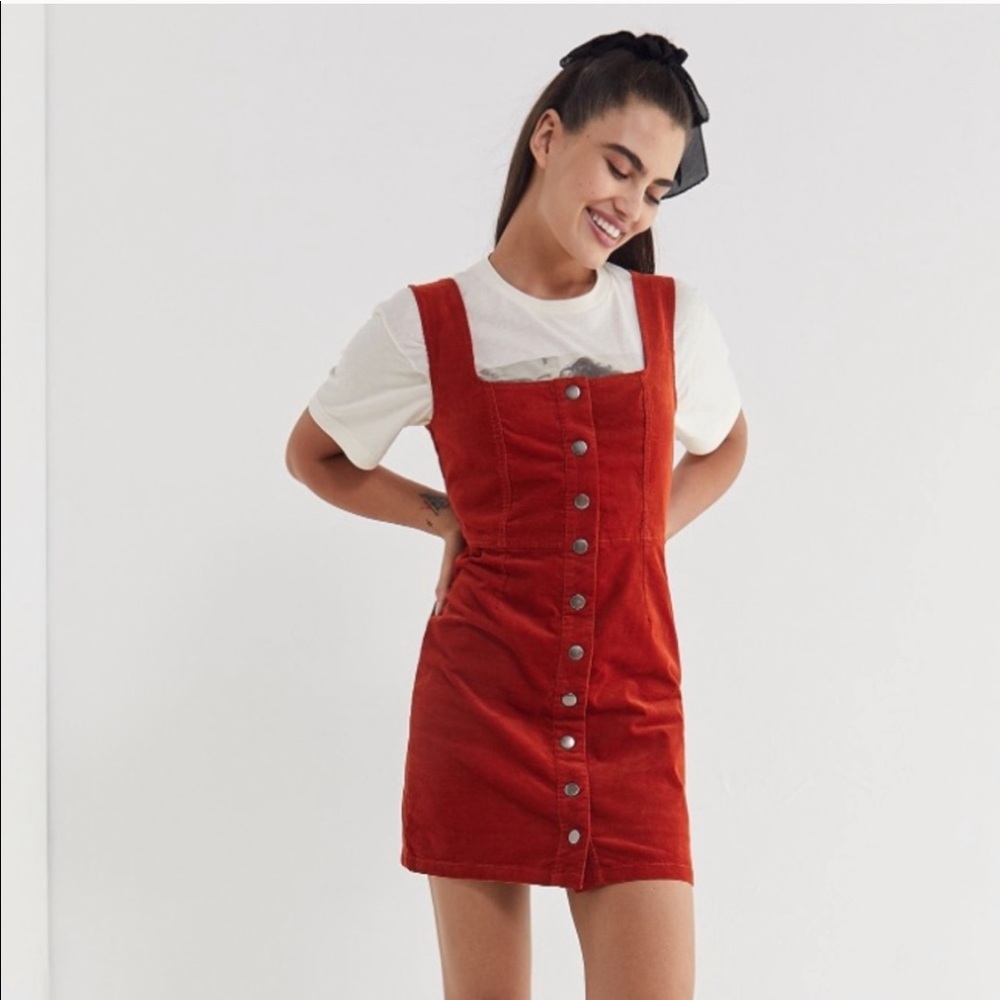 NWOT Urban Outfitters Rust Corduroy Mini Dress